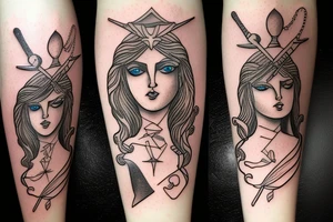 Sagittarius and Themis tattoo idea