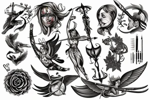 Sagittarius and Themis tattoo idea