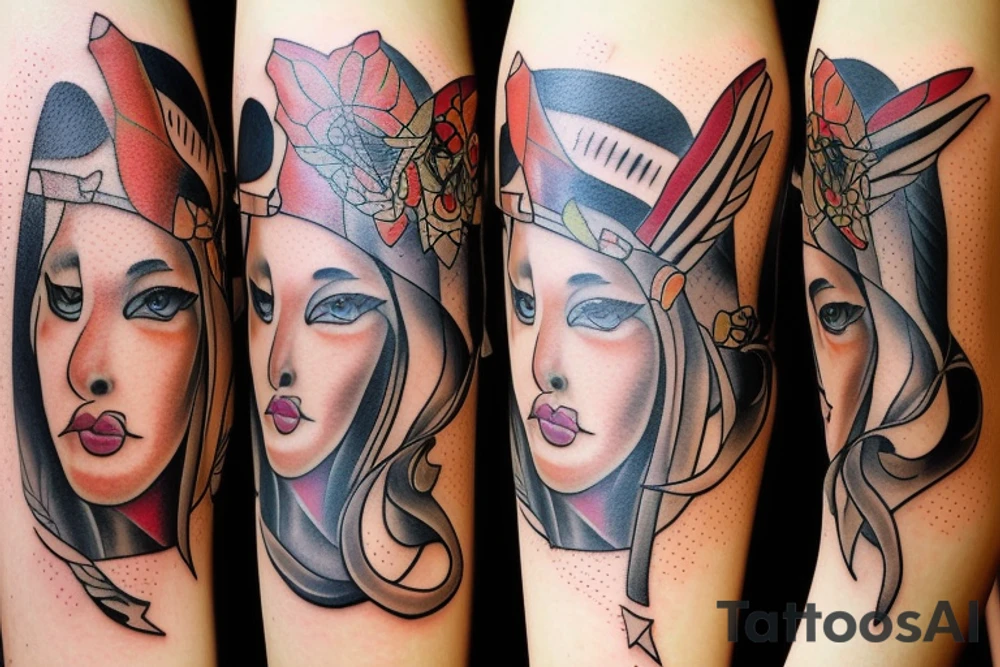 Sagittarius and Themis tattoo idea