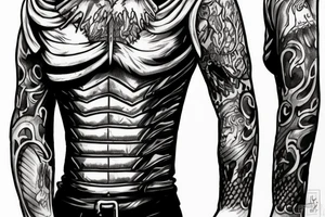 guts tattoo in berserk armour, tattoo idea