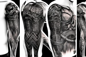 guts tattoo in berserk armour, tattoo idea