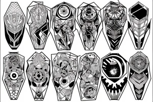 sci-fi blackwork tattoo idea
