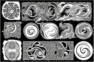 yin yang, dragon tattoo idea