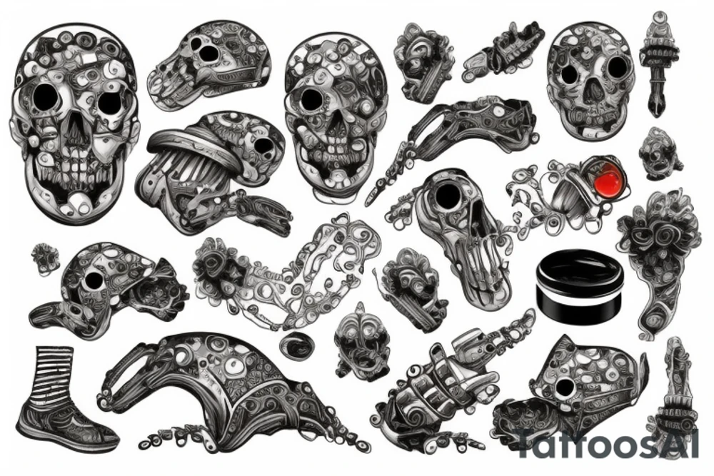 trash polka tattoo idea