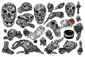 trash polka tattoo idea