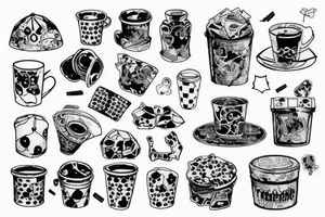trash polka tattoo idea