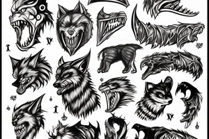 Fenrir biting off tyr's hand tattoo idea