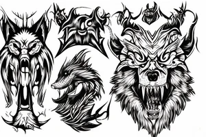 Fenrir biting off tyr's hand tattoo idea