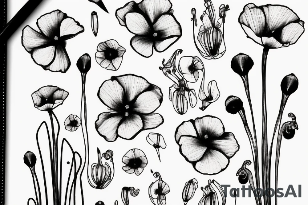 California poppy with sweden tattoo idea