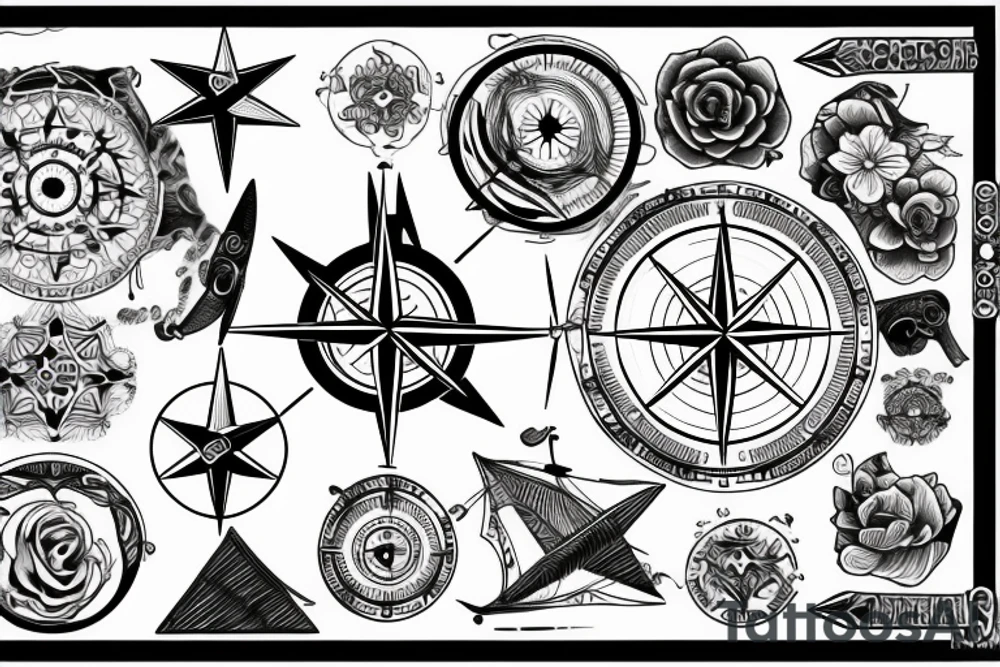 compass tattoo idea