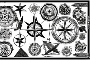 compass tattoo idea