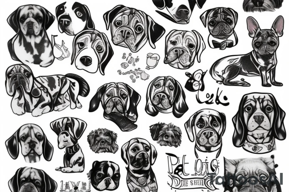 pet dog tattoo idea