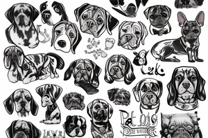 pet dog tattoo idea