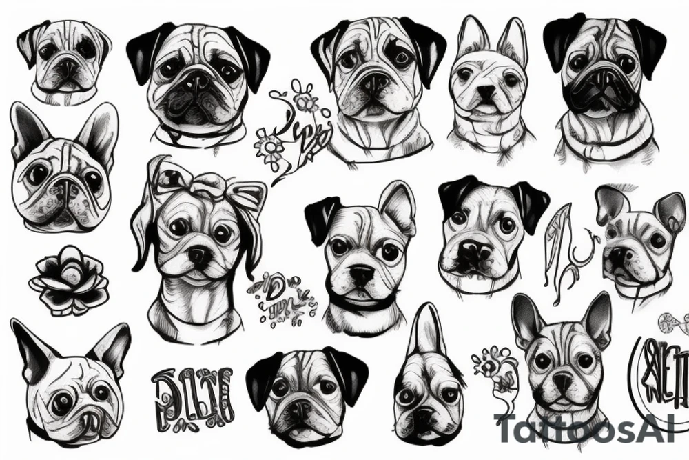 pet dog tattoo idea