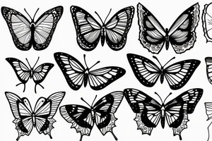 poeny and butterfly tattoo idea