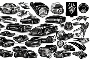 Automotive passion tattoo idea