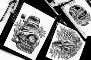 Automotive passion tattoo idea