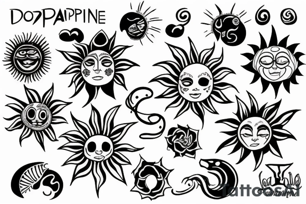 Dopamine sun tattoo idea