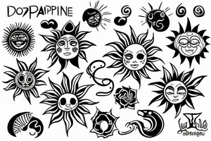 Dopamine sun tattoo idea