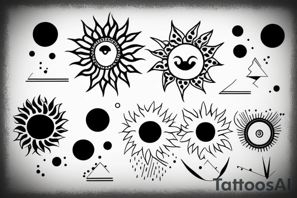 minimalist sun tattoo idea