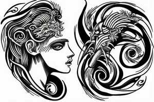 Greek mythology that includes marine biology tattoo idea