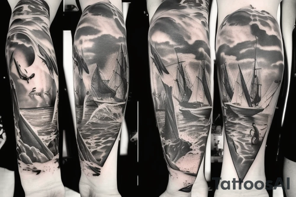Greek mythology that includes marine biology tattoo idea