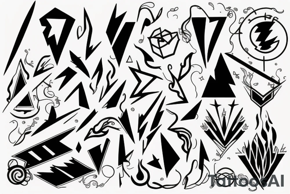 lightning and smoke tattoo idea