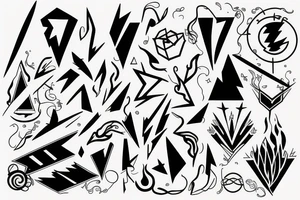 lightning and smoke tattoo idea