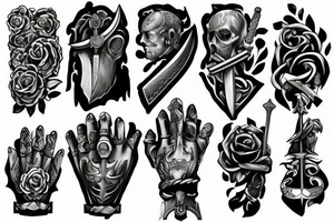 Hand that pulls a sword tattoo idea