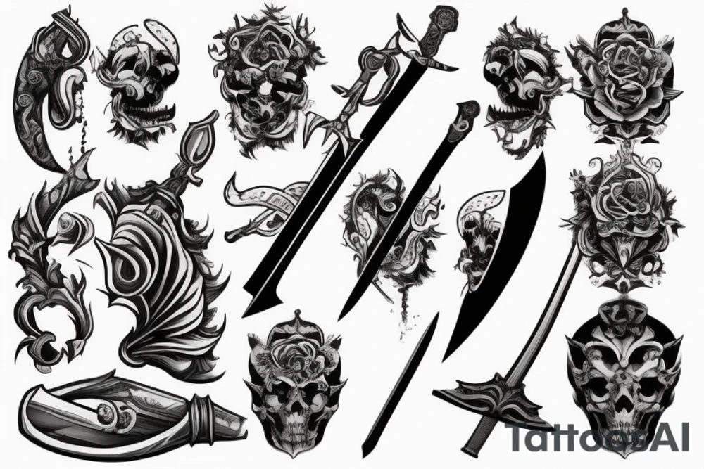 Hand that pulls a sword tattoo idea