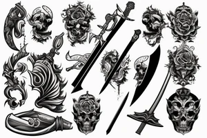 Hand that pulls a sword tattoo idea