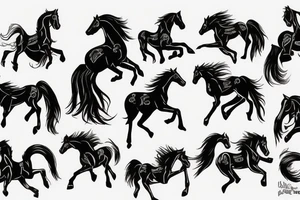 horse running toward you tattoo idea