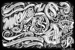design of the letters msswjs tattoo idea