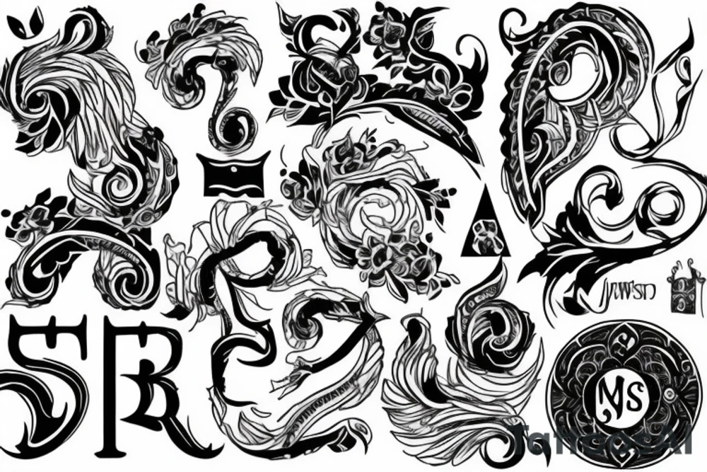 must include the letters msswjs tattoo idea