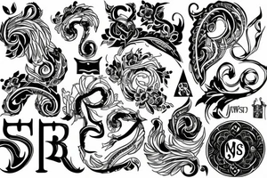 must include the letters msswjs tattoo idea