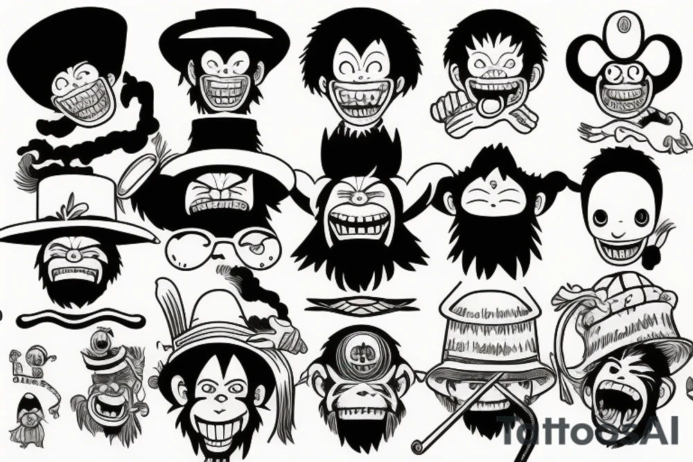 straw hat monky d.luffy tattoo idea
