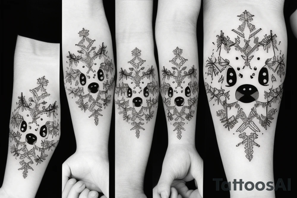 Snowflake dog tattoo idea