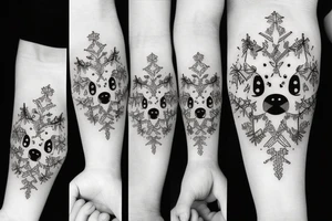 Snowflake dog tattoo idea