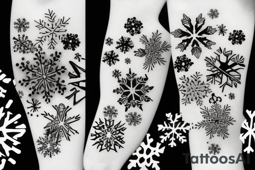 Snowflake dog tattoo idea