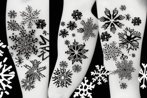 Snowflake dog tattoo idea