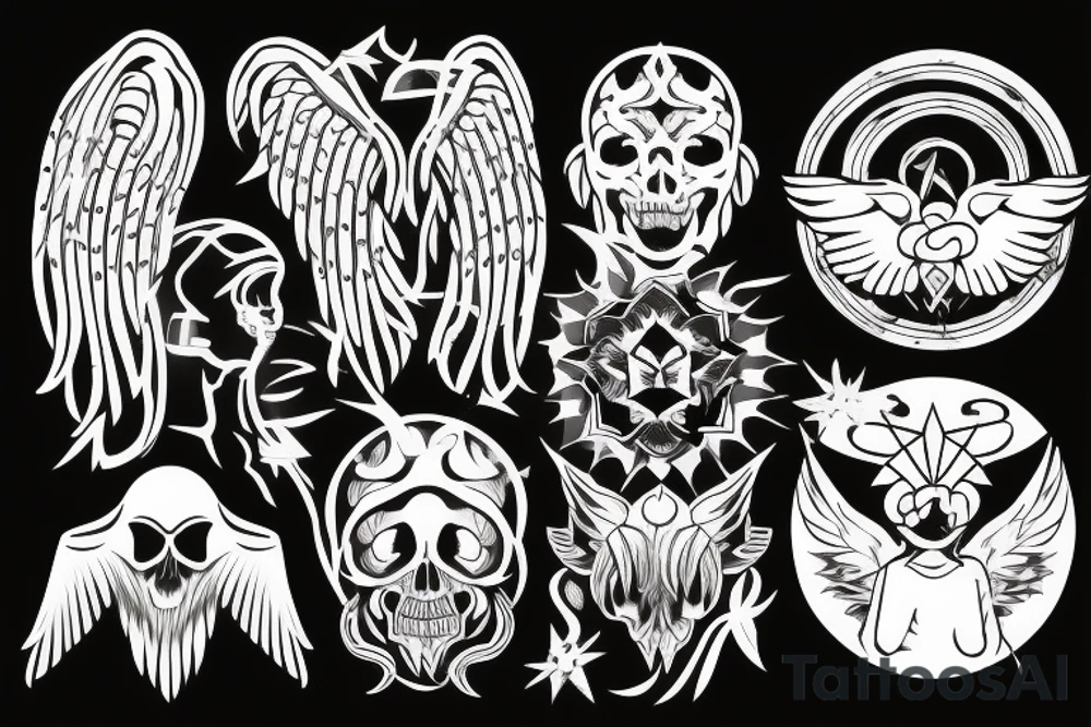 Angel beam tattoo idea