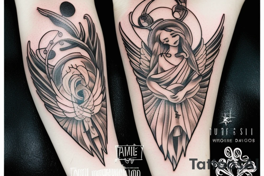 Angel beam tattoo idea
