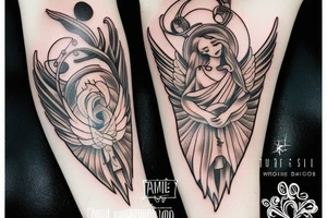 Angel beam tattoo idea