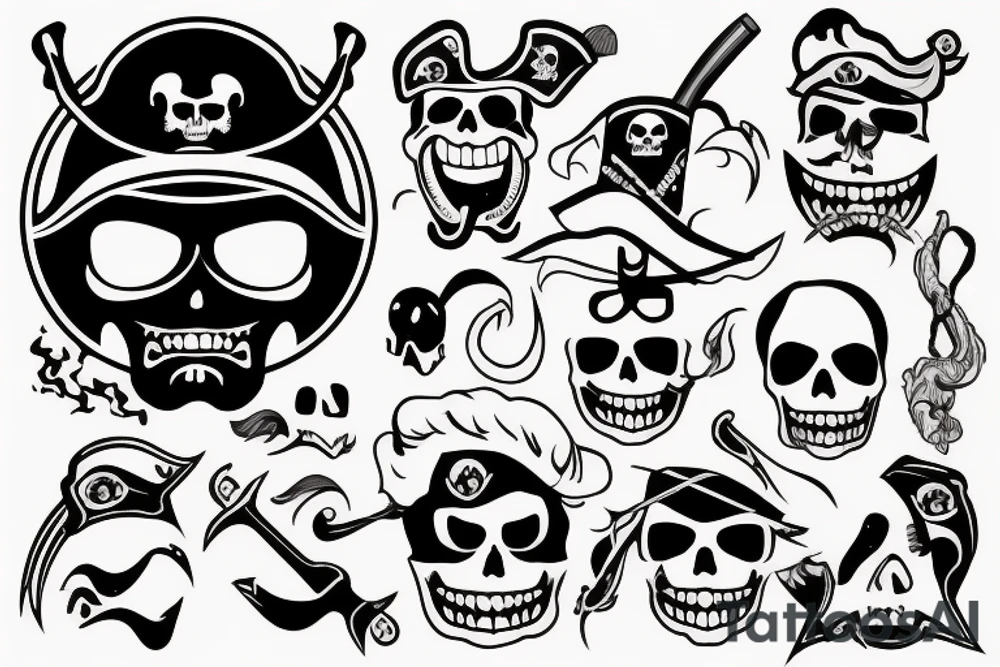 Pirate face tattoo idea