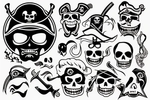 Pirate face tattoo idea