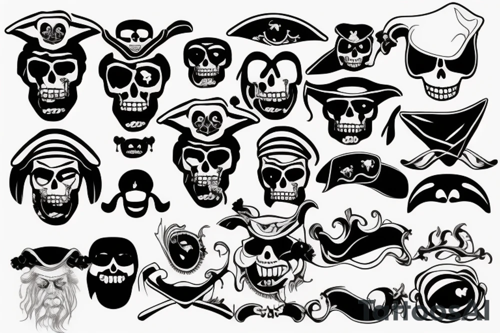 Pirate face tattoo idea