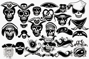 Pirate face tattoo idea