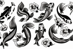 koi fish tattoo idea