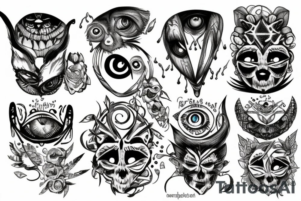 a lot of eyes tattoo idea