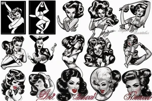 Army pin-up girl tattoo idea